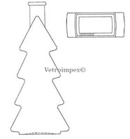 100ml Karácsonyfa - pálinkás üveg