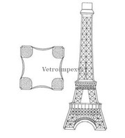 200ml Eiffel-torony - pálinkás üveg
