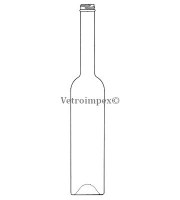 350ml Collo Cilindro - Platin - pálinkás üveg - GPI28