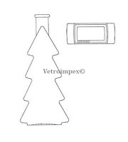 500ml Karácsonyfa - pálinkás üveg