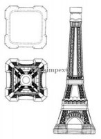 750ml Eiffel-torony - pálinkás üveg